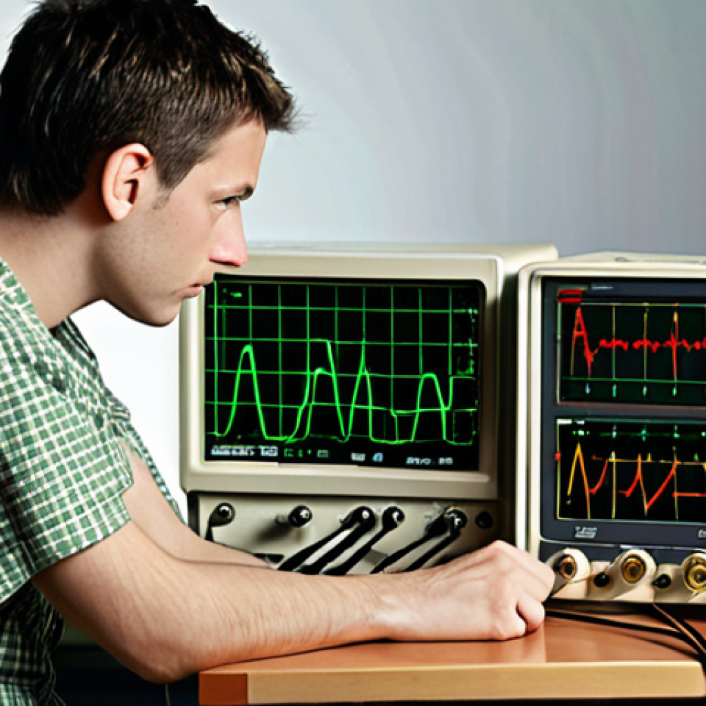 **

A person sitting at a desk surrounded by electronics (oscilloscope, circuit board), looking thoughtfully into the distance.  Slightly melancholic mood.  Implies a feeling of being stuck or unfulfilled.

**