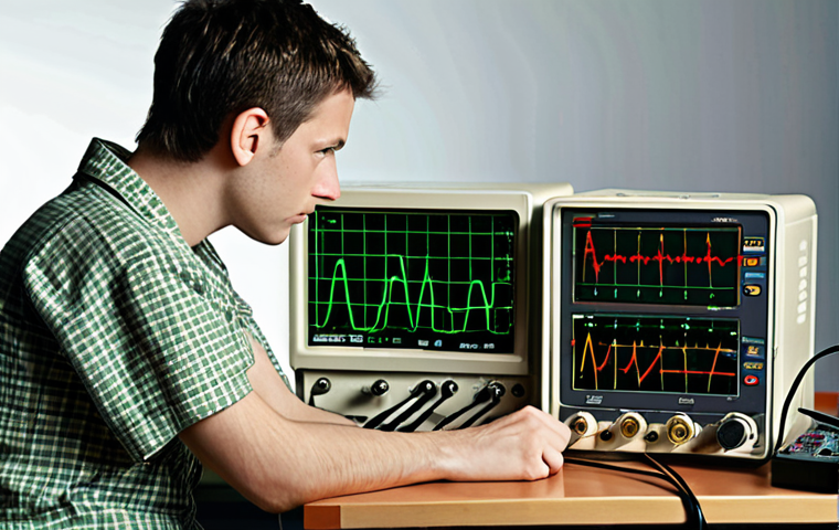 **

A person sitting at a desk surrounded by electronics (oscilloscope, circuit board), looking thoughtfully into the distance.  Slightly melancholic mood.  Implies a feeling of being stuck or unfulfilled.

**