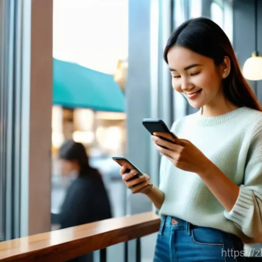 전자기술사와 통신공학 응용 사례 - **AI-Powered Smartphone Photography**
A young woman in her mid-twenties, dressed in a stylish ye...