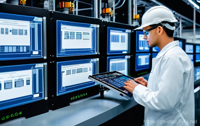 전자기술사와 관련된 프로젝트 경험 공유 - Inside a brightly lit, modern automotive electronics lab. Two focused engineers, one male and one fe...