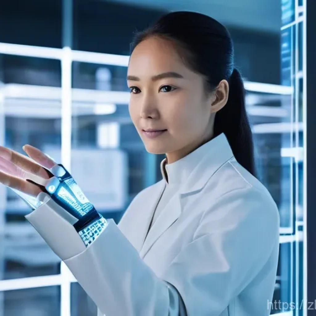 전자기술사와 최신 기술 사례 연구 - **AI-Driven Chip Design and Optimization:**
A highly advanced, ultra-modern cleanroom laboratory...