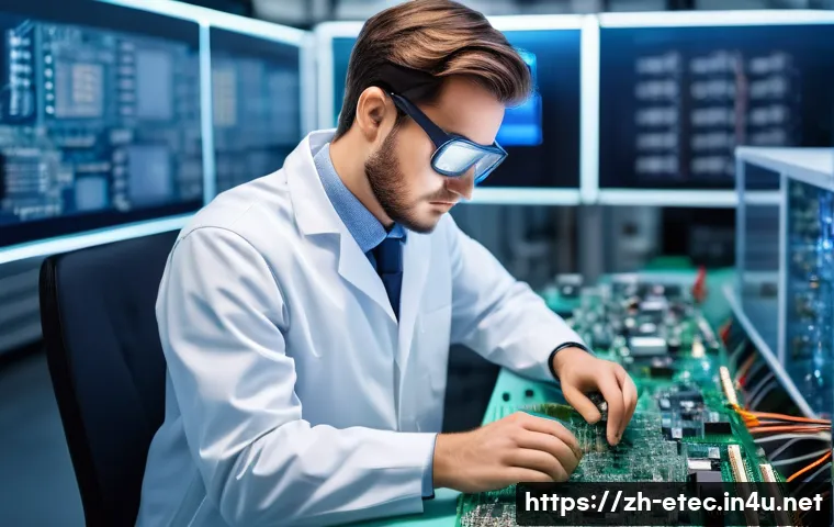 전자기술사 자격증의 가치를 높이는 법 - A modern electronics engineer in a high-tech industrial environment, wearing professional attire and...