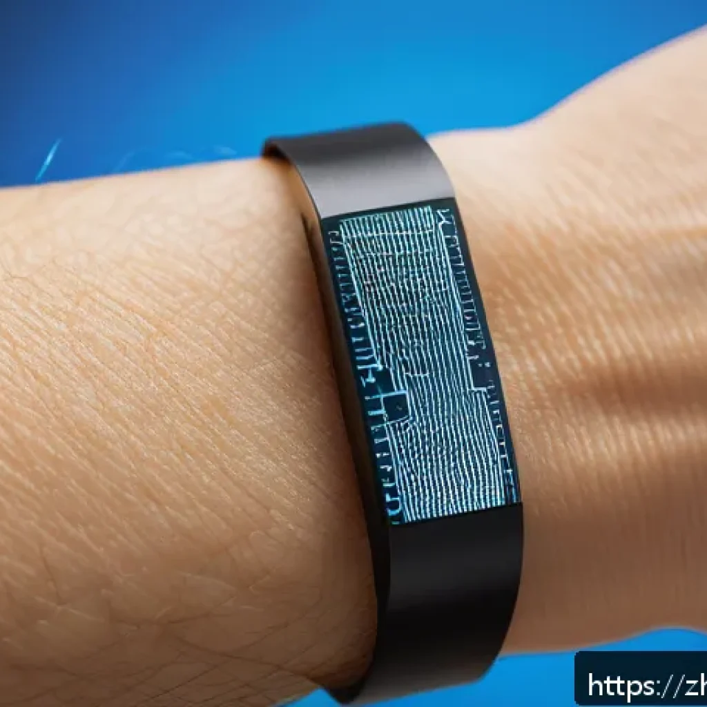 전자기술사와 관련된 최신 학술 자료 - A close-up view of a flexible electronic sensor patch made from conductive polymers and graphene, sm...