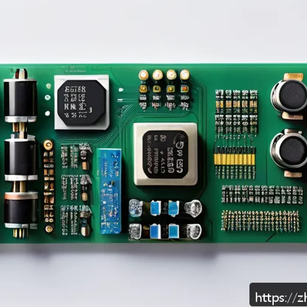 전자기술사와 관련된 전자회로 이론 학습법 - A highly detailed close-up illustration of fundamental electronic components laid out on a clean whi...