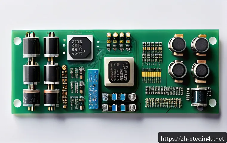 전자기술사와 관련된 전자회로 이론 학습법 - A highly detailed close-up illustration of fundamental electronic components laid out on a clean whi...