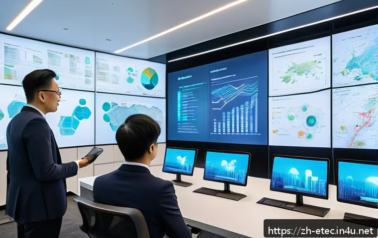 전자기술사와 관련된 기술 경영 전략 - A modern high-tech office environment showcasing a diverse team of technology leaders and engineers ...